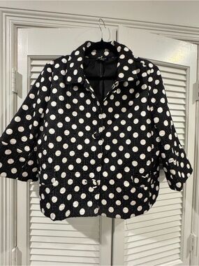 Russell Kemp Polka Dot Quilted Jacket - Black & White